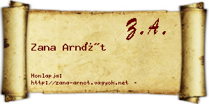 Zana Arnót névjegykártya